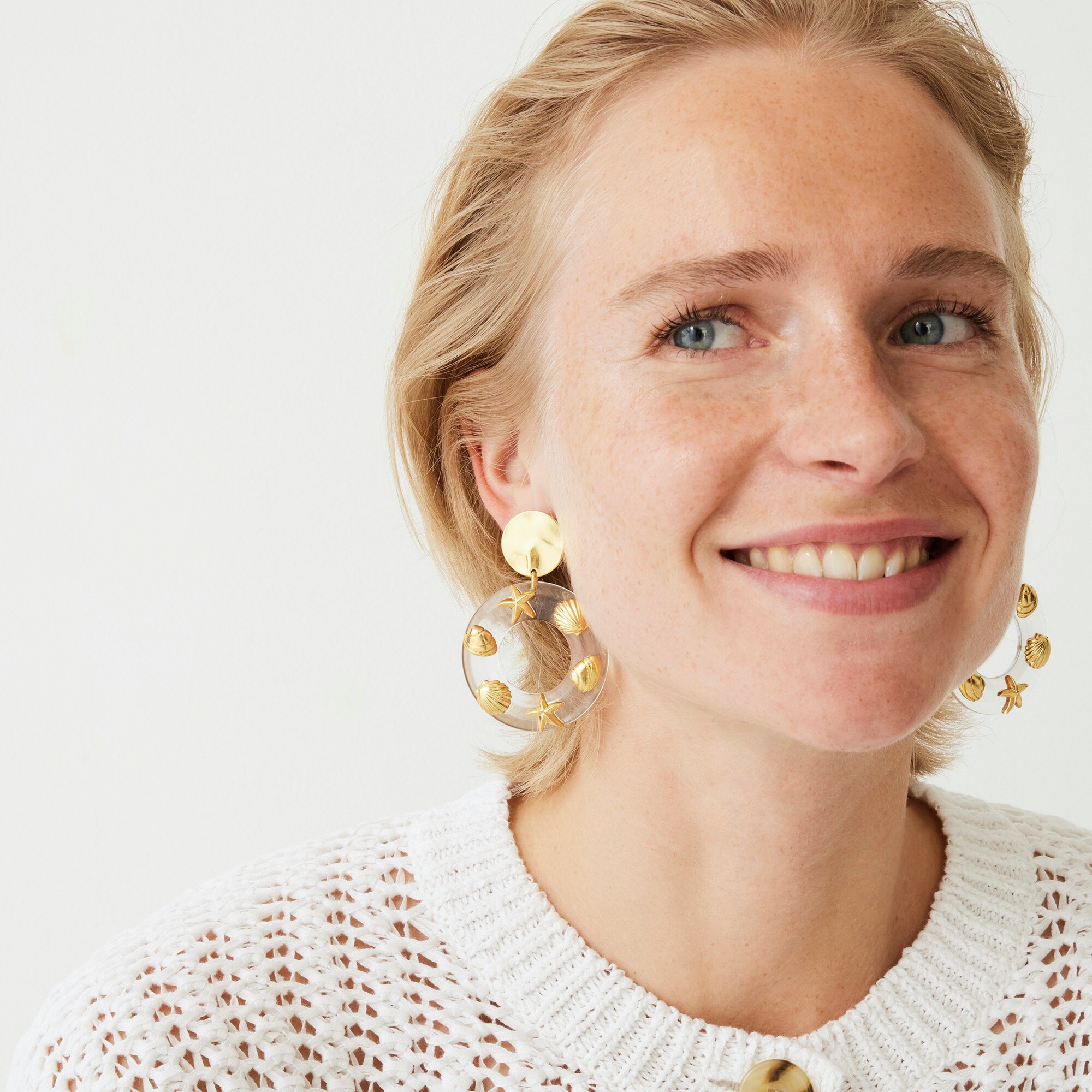 womens Acetate charm earrings