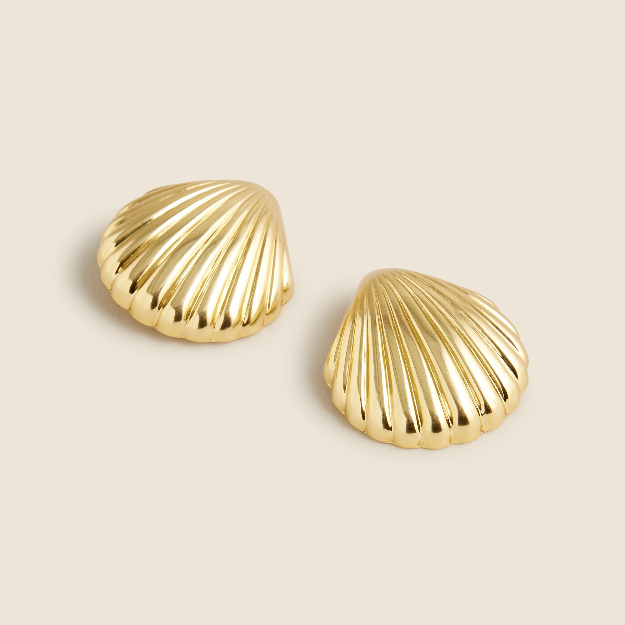 Metallic Shell Earrings For Women | J.Crew