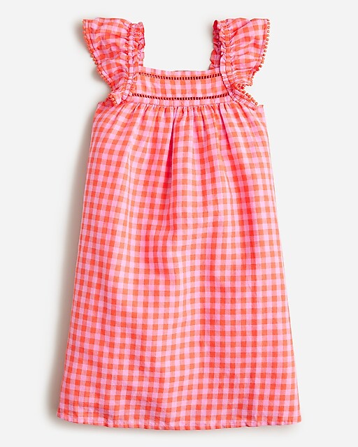  Girls&apos; promenade dress in linen-cotton blend