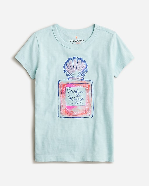 Girls&apos; short-sleeve seashell perfume graphic T-shirt