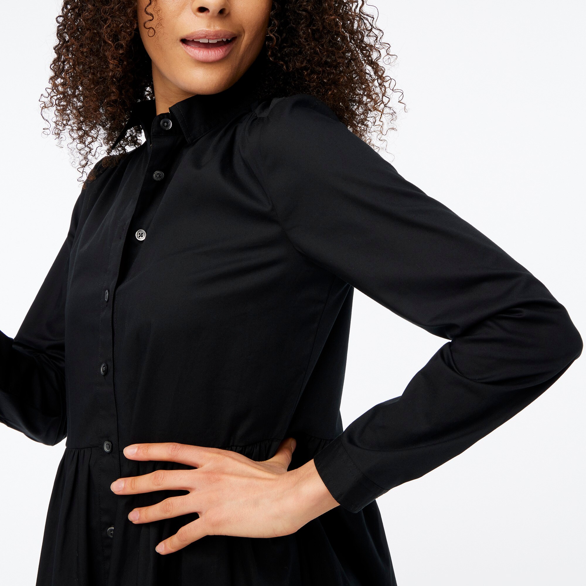 Collared mini shirtdress