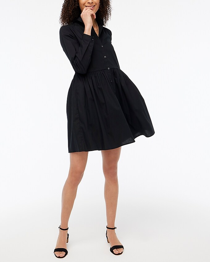 factory: collared mini shirtdress for women, right side, view zoomed
