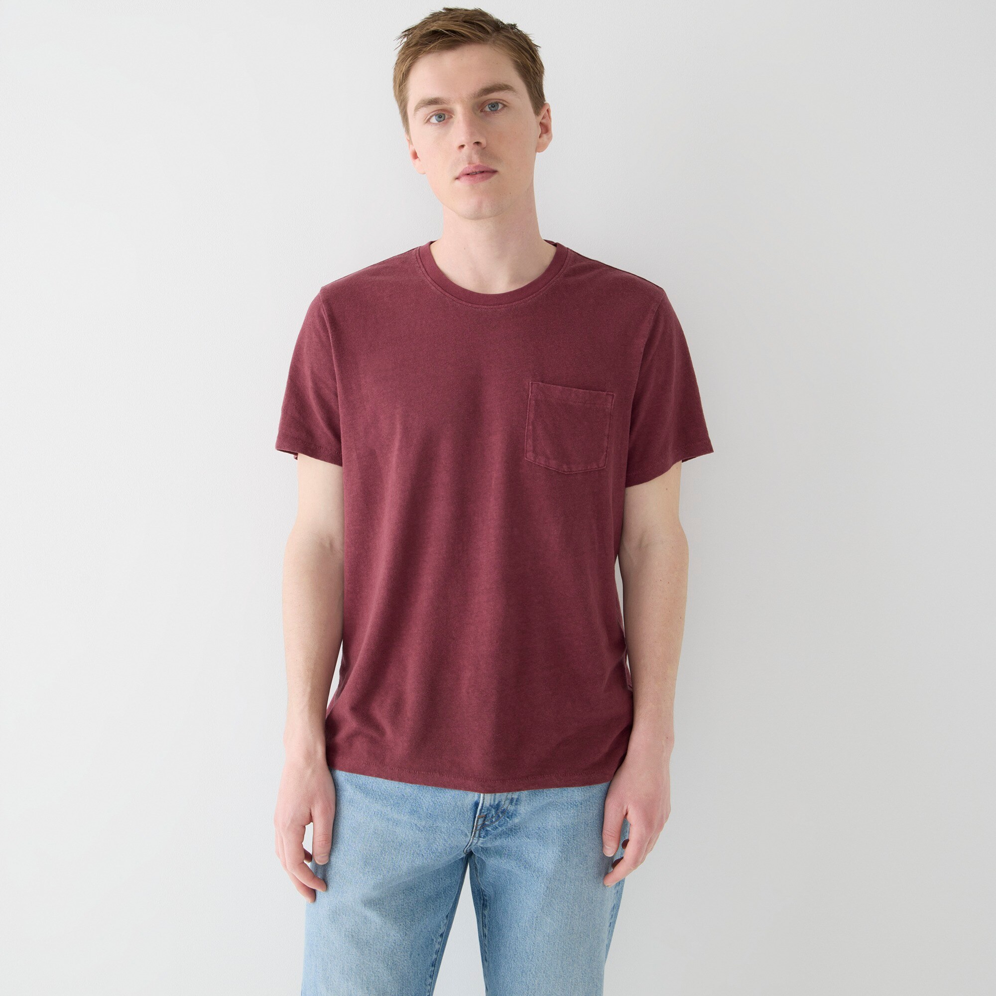 J.Crew: Hemp-organic Cotton-blend Pocket T-shirt For Men