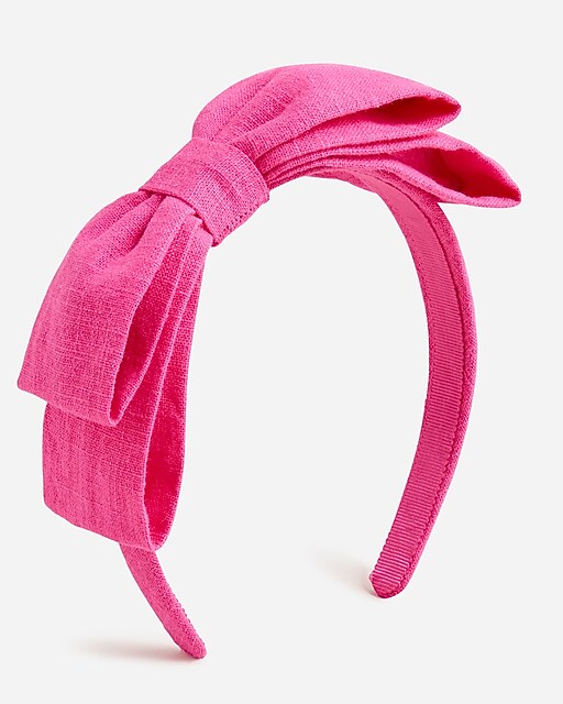 womens Linen-blend bow headband
