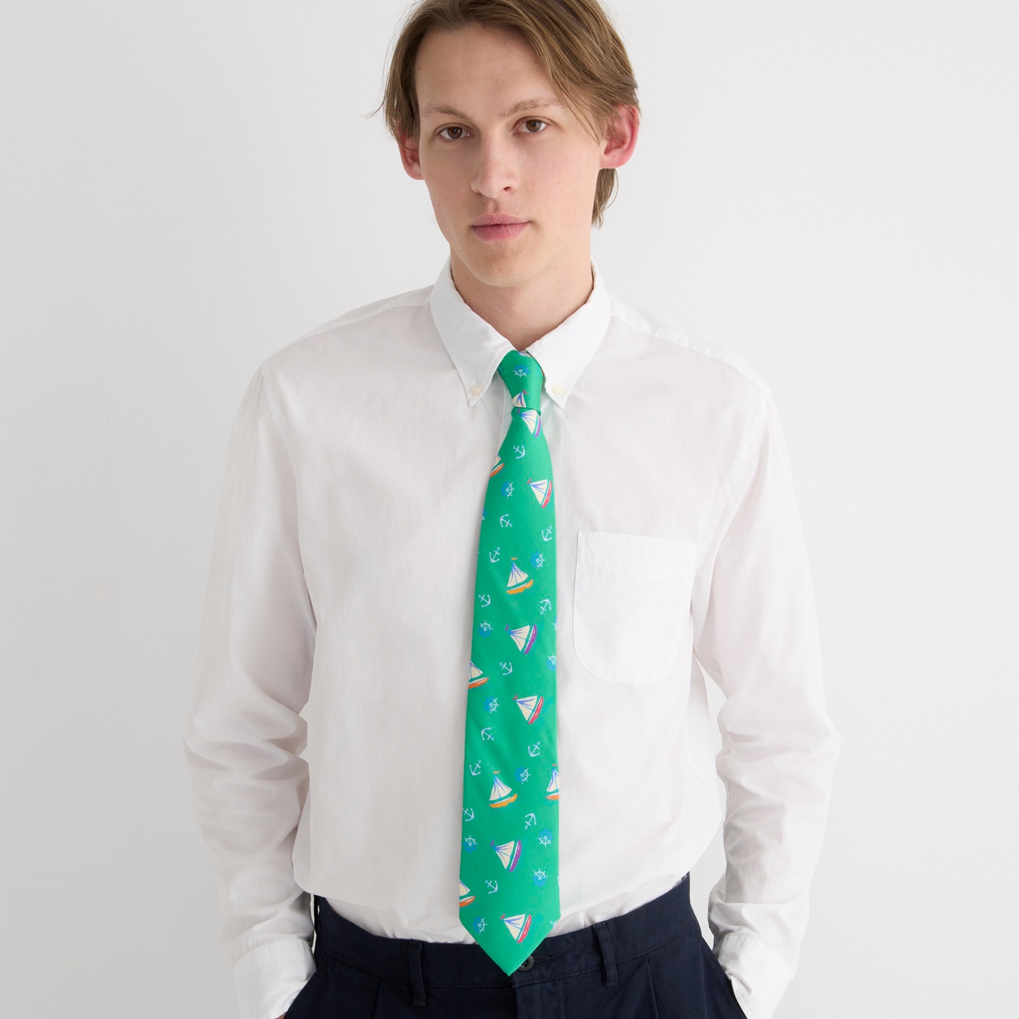 j.crew: english silk tie in pattern for men