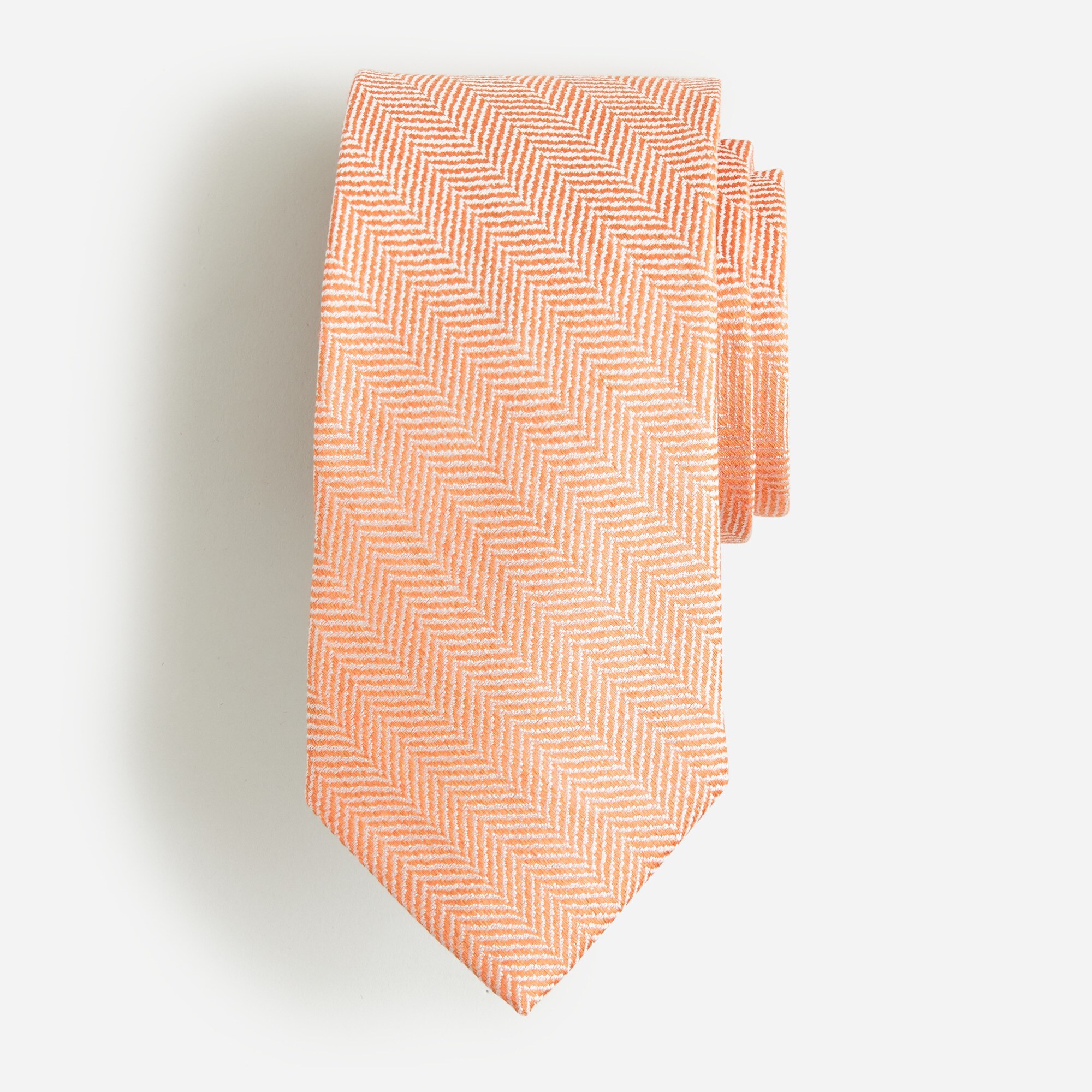 mens Linen-cotton blend herringbone tie