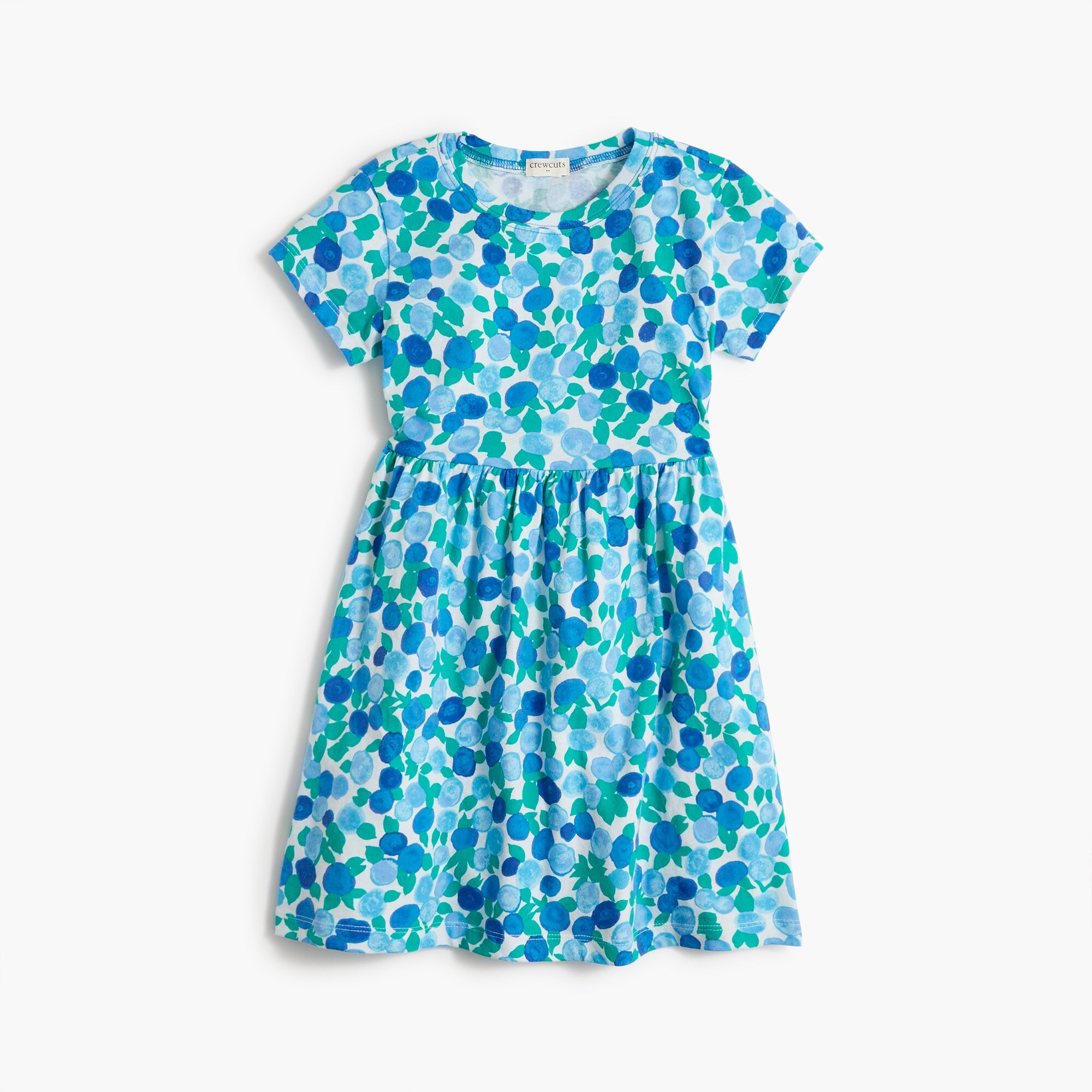 Girls' blue floral dress