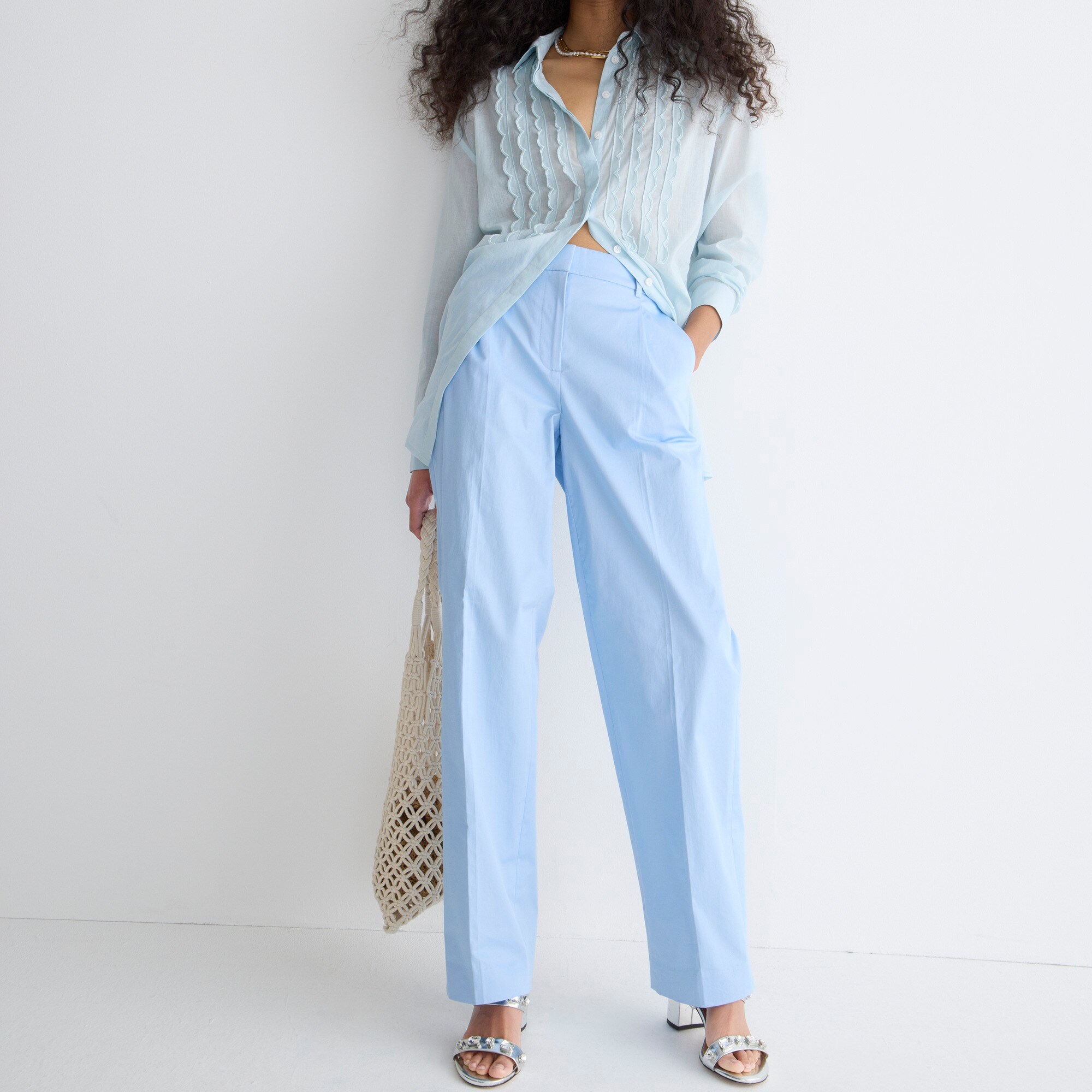 womens Straight-leg essential pant in lightweight chino