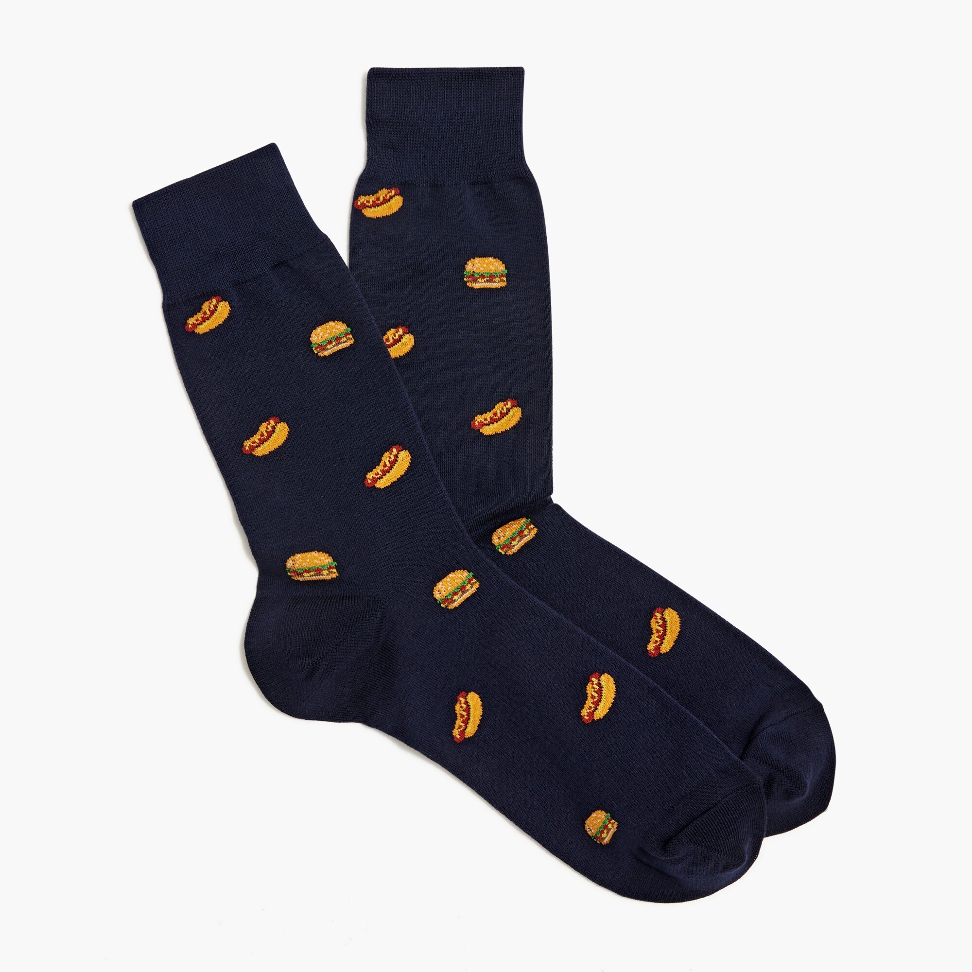 Hot dog and burger socks