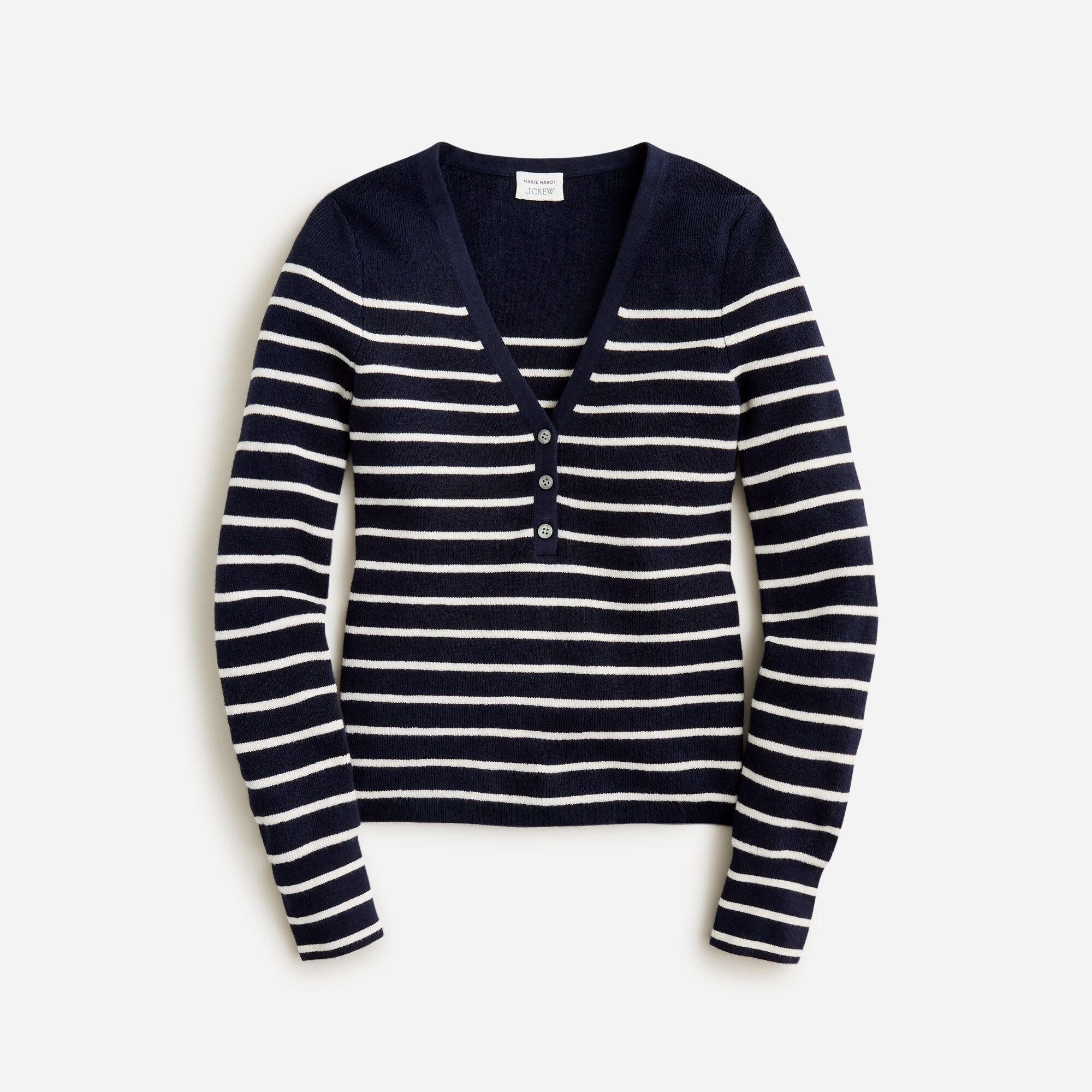 Marie Marot X J.Crew V-neck henley shirt