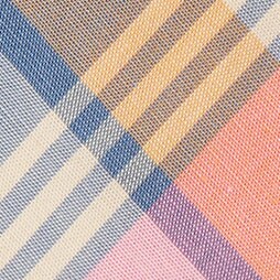 Mixed-plaid tie DUSTY PINK BLUE MULTI