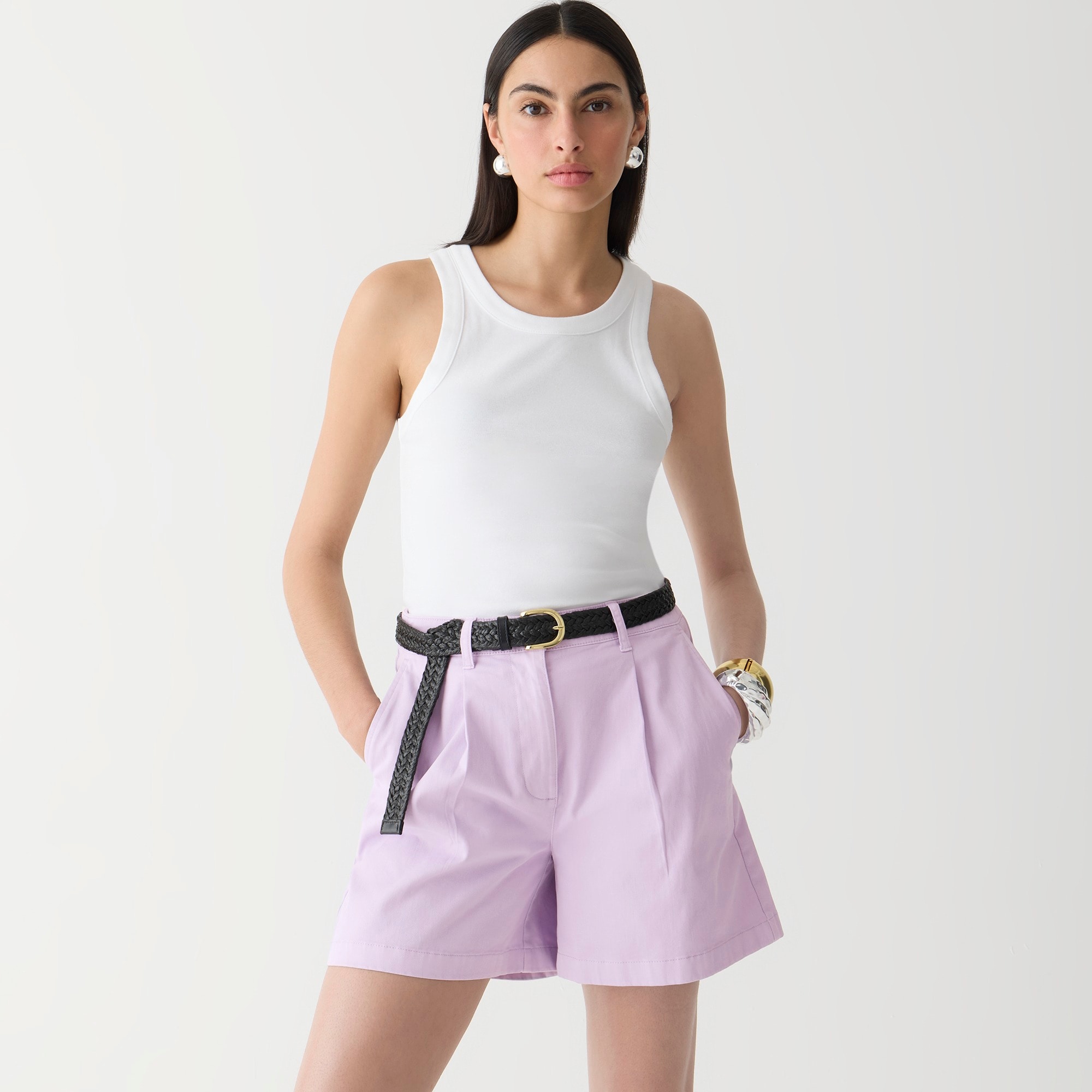 j.crew: pleated capeside chino short for women