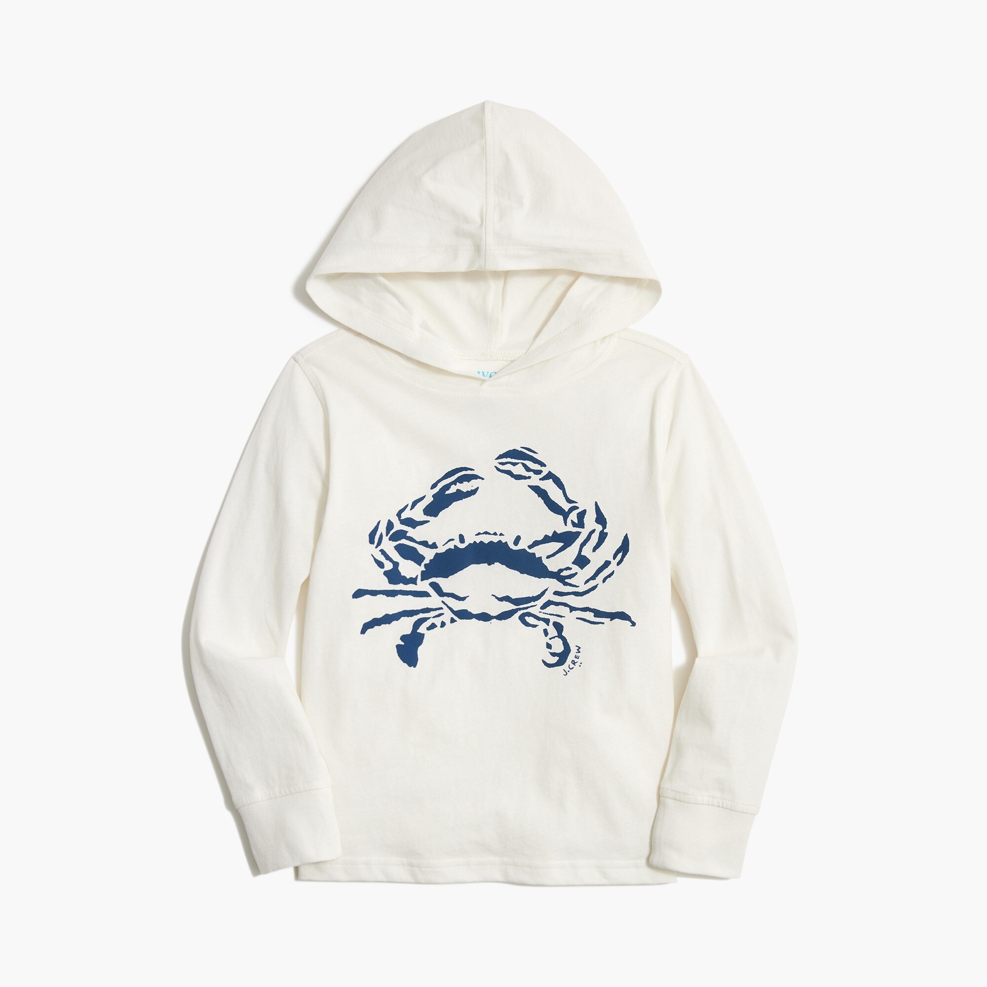 boys' crab jersey hooded tee for boys