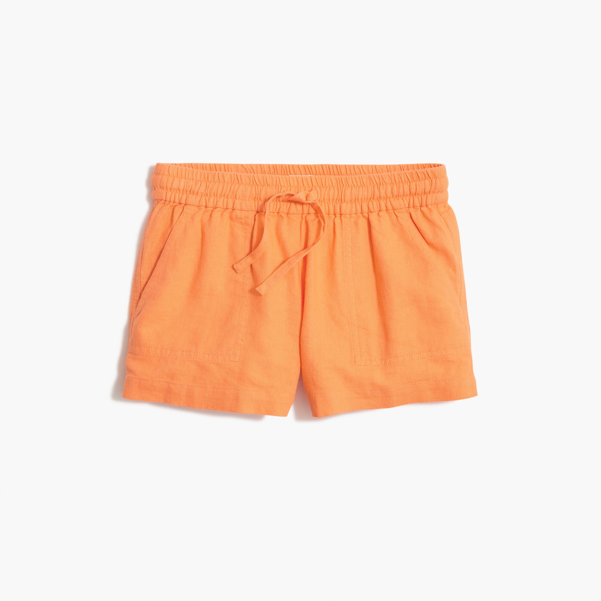 factory: girls&apos; linen-blend pull-on short for girls