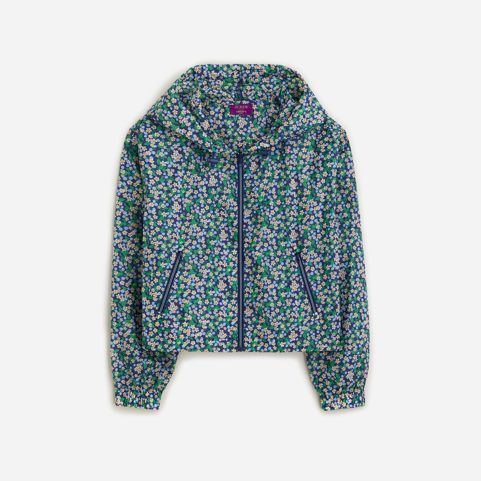 Full-zip active anorak in Liberty® Karen's Choice fabric