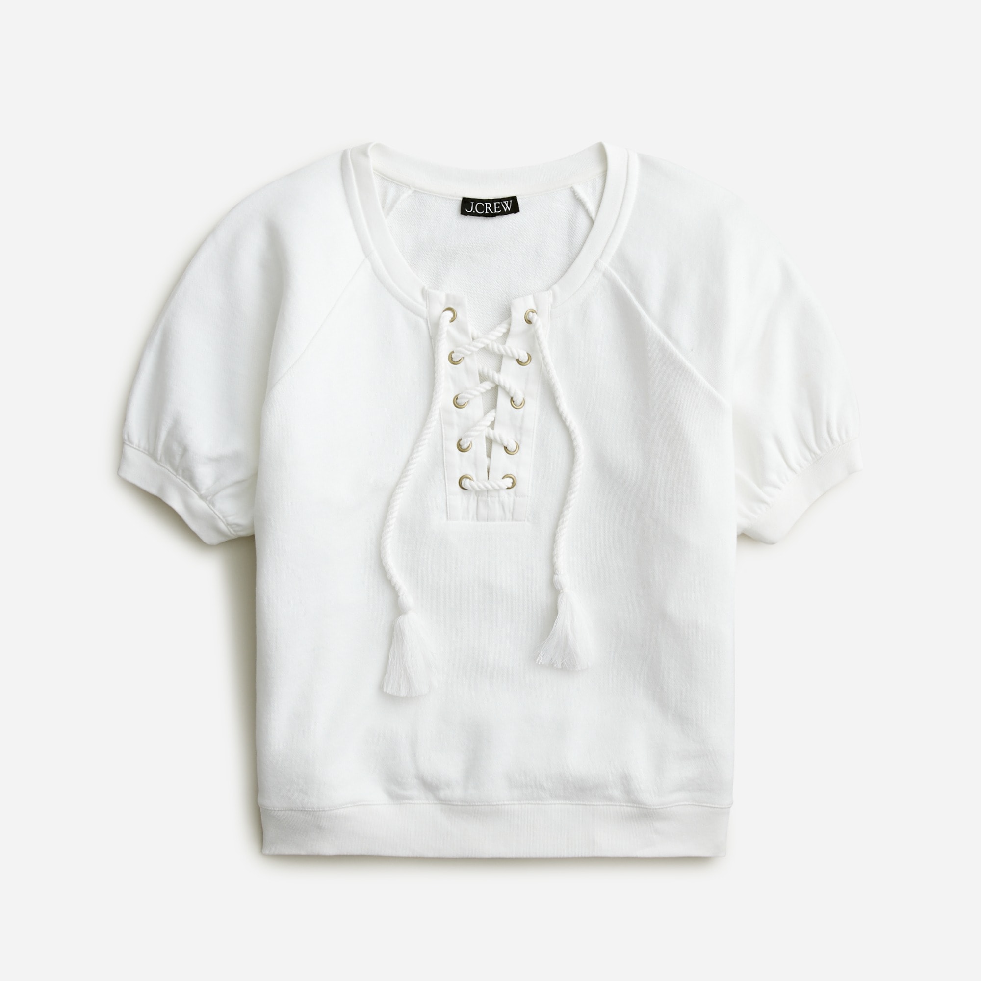 J.Crew: Lace-collar Short-sleeve T-shirt For Women