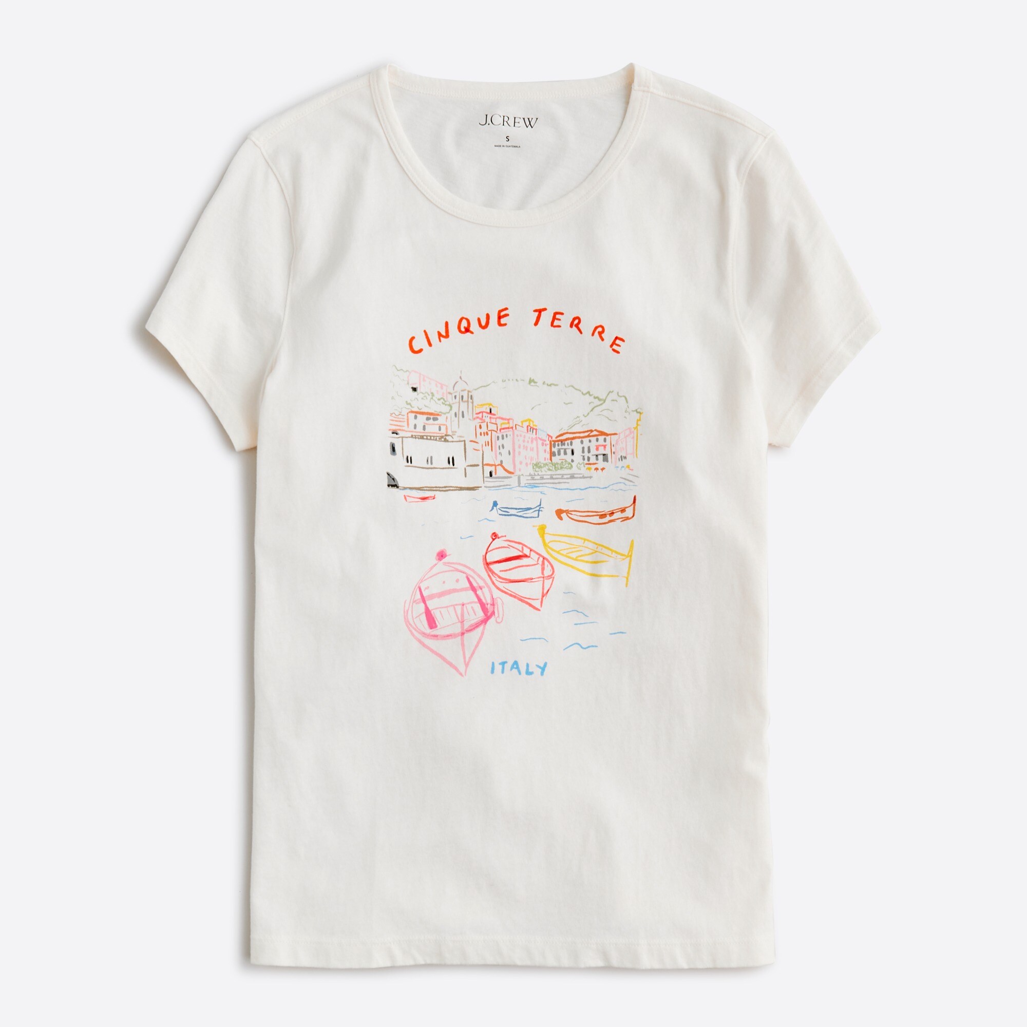 Fitted Cinque Terre graphic T-shirt