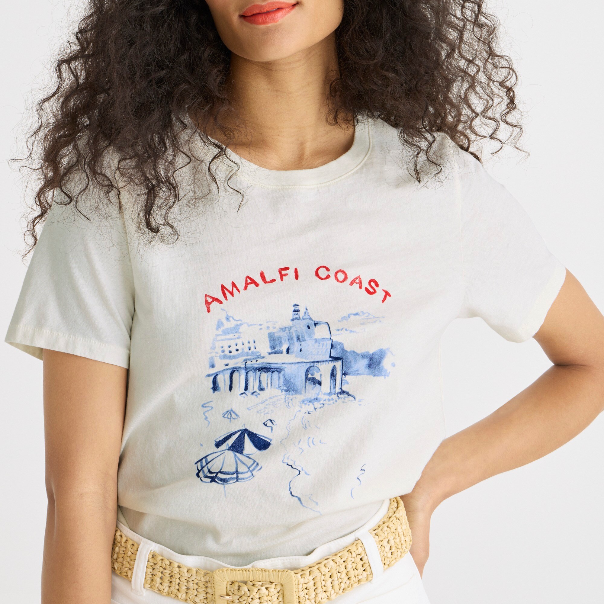  Classic-fit Amalfi Coast graphic T-shirt