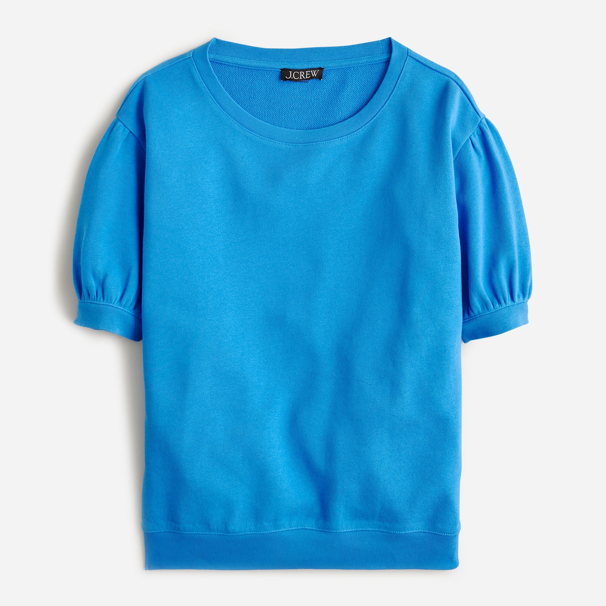 Terry puff-sleeve sweatshirt