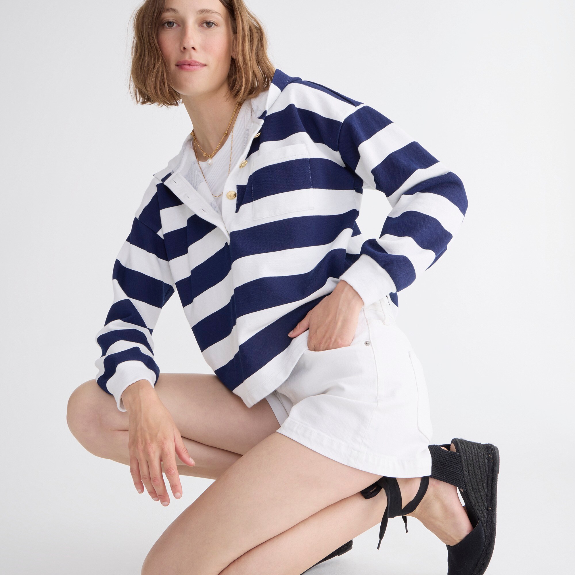  University terry henley sweatshirt in stripe