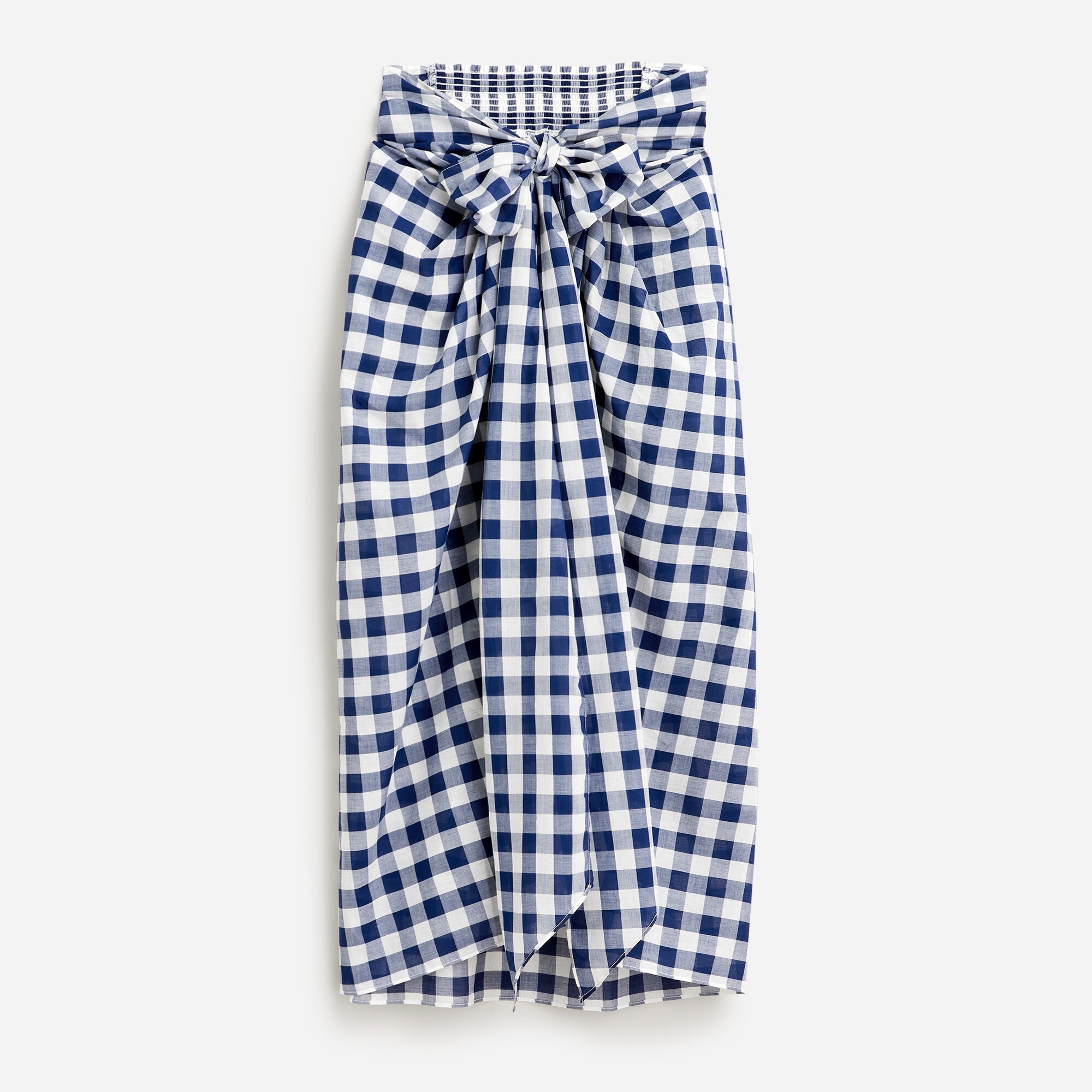 【新品・タグ付き】SZ Blockprints SARONG GINGHAM Draped Beach Sarong In Gingham For Women | J.Crew
