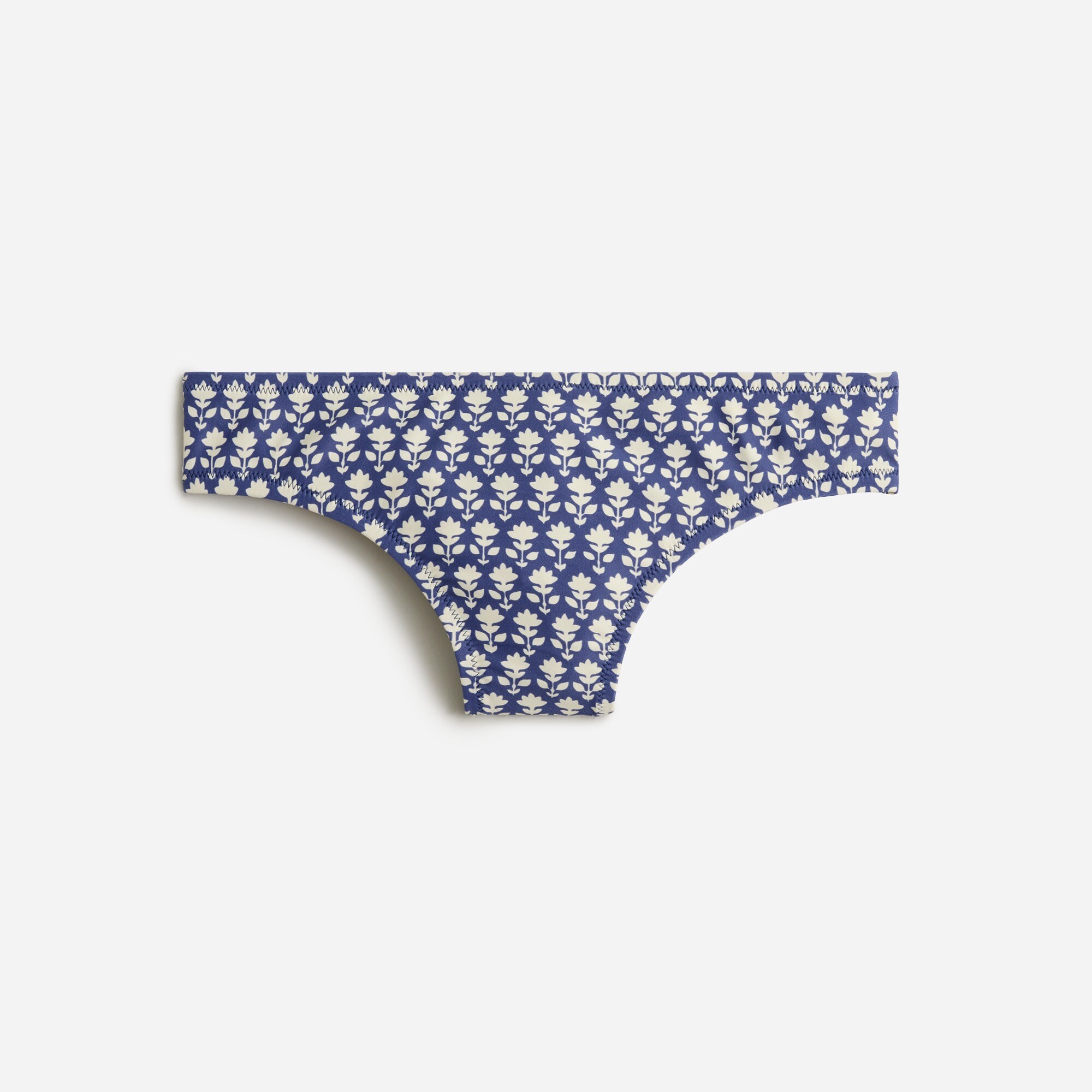  Hipster full-coverage bikini bottom in blue stamp floral