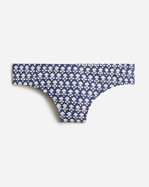  Hipster full-coverage bikini bottom in blue stamp floral