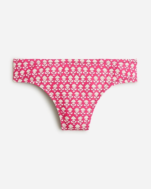  Classic full-coverage bikini bottom in pink stamp floral