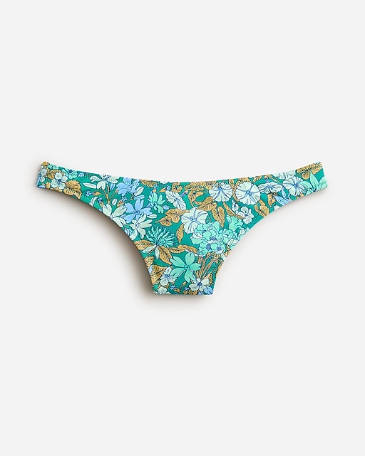  1989 high-leg bikini bottom in aqua blooms