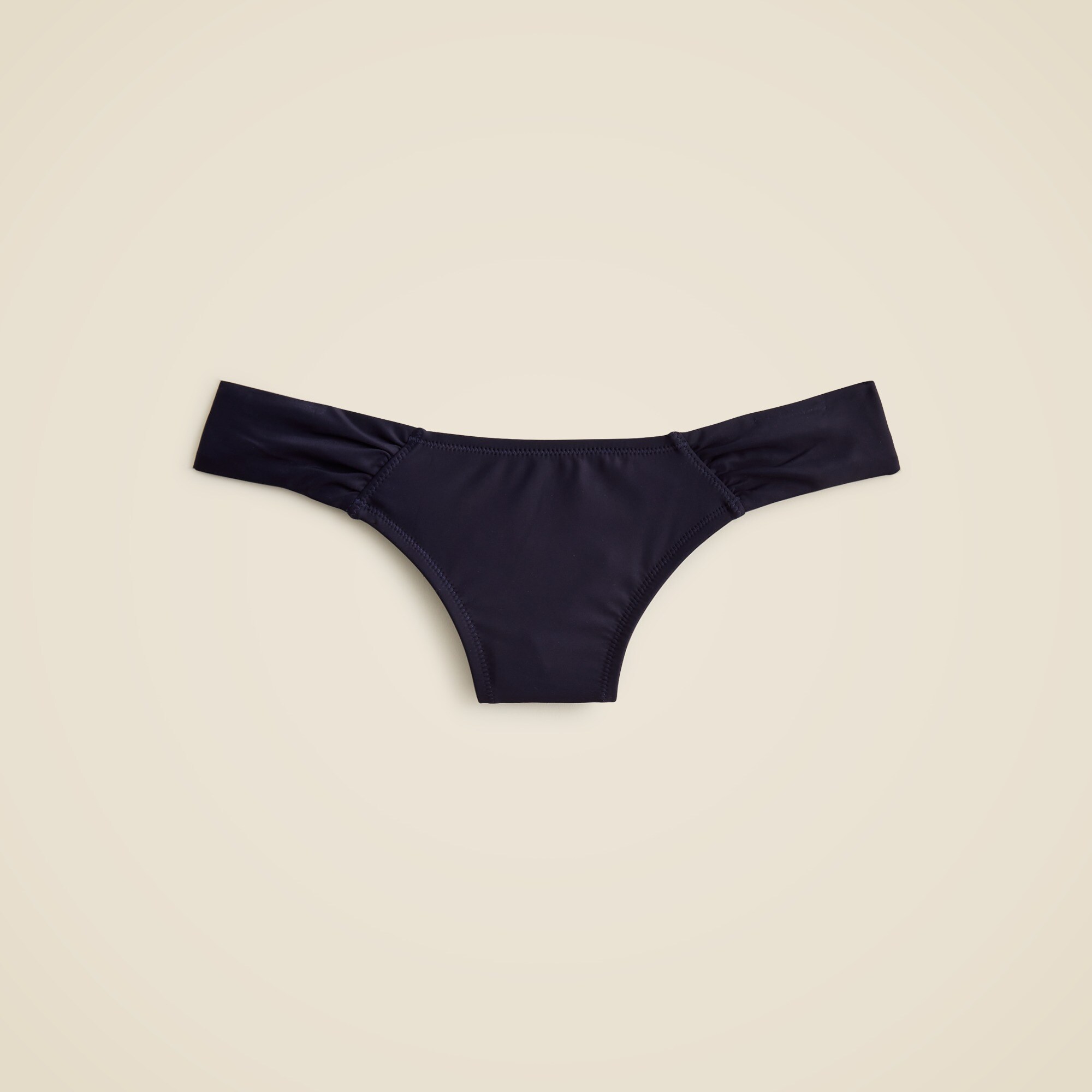 Ruched low-rise bikini bottom