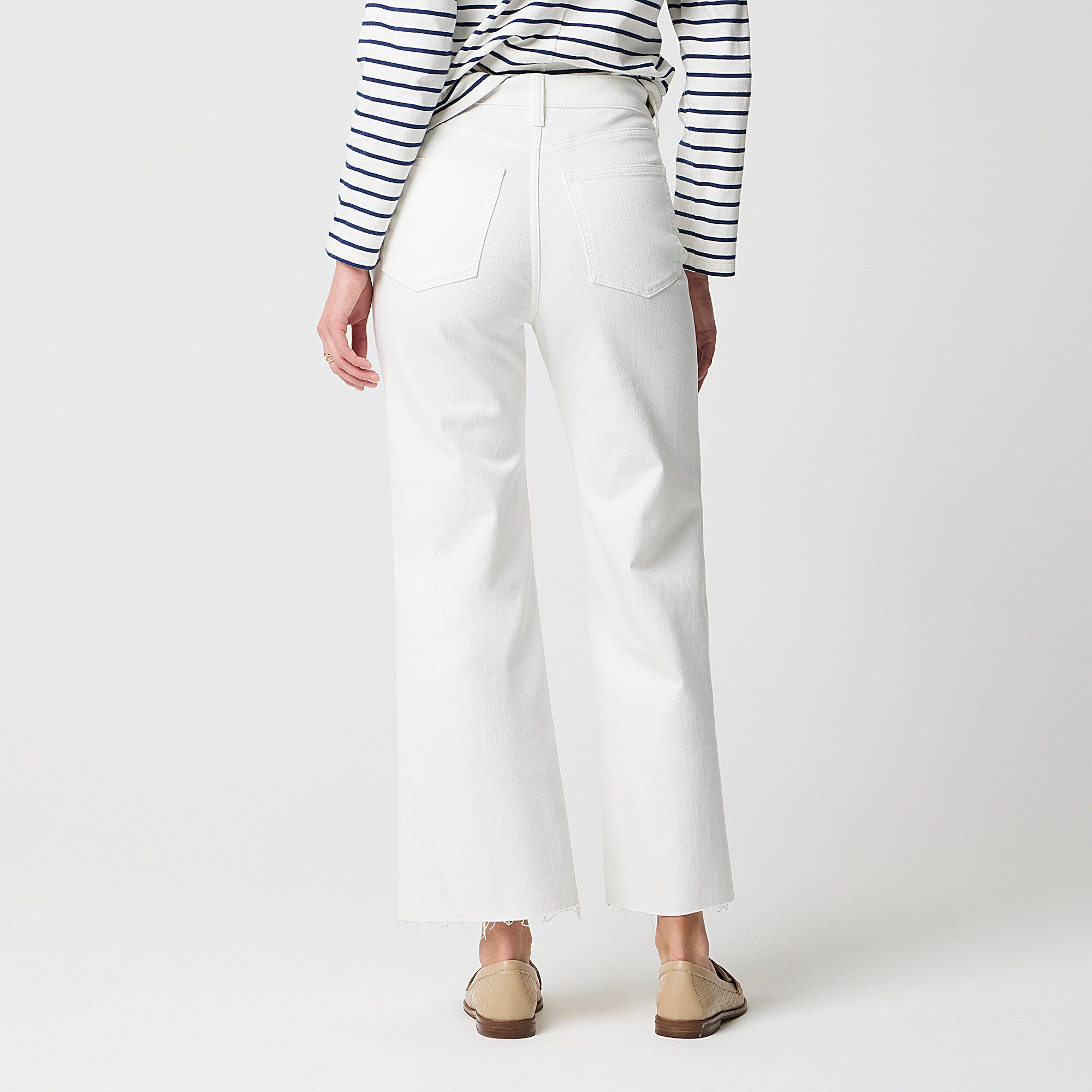 Wide-leg cropped jean in all-day stretch