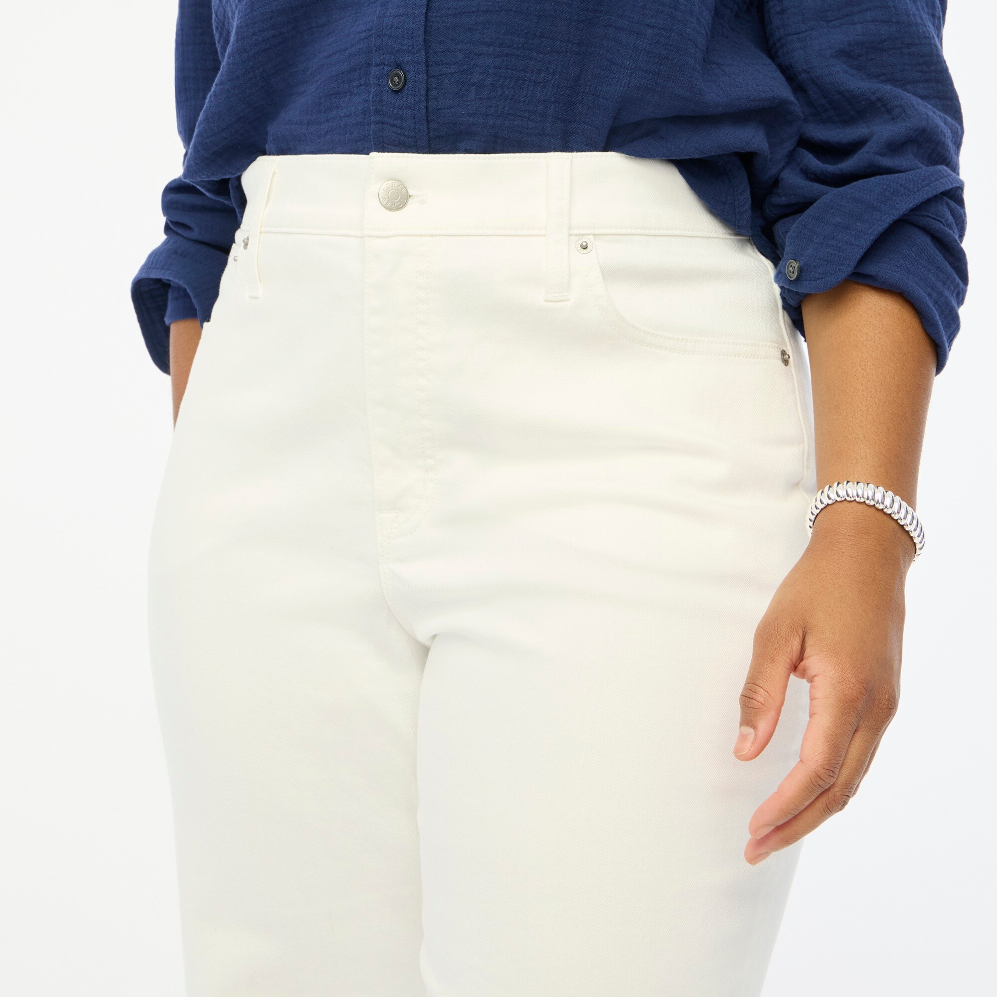 Wide-leg cropped jean in all-day stretch