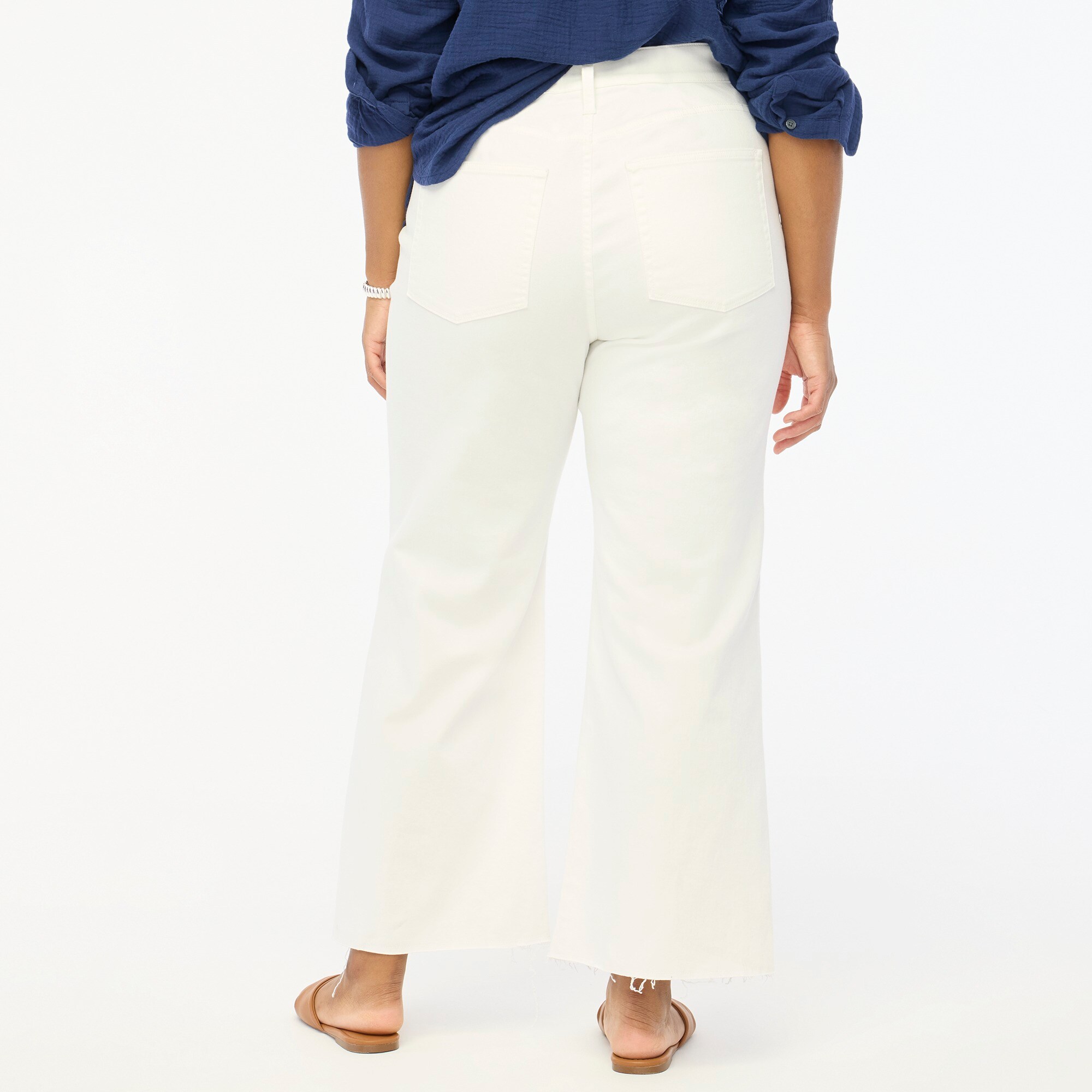 Wide-leg cropped jean in all-day stretch