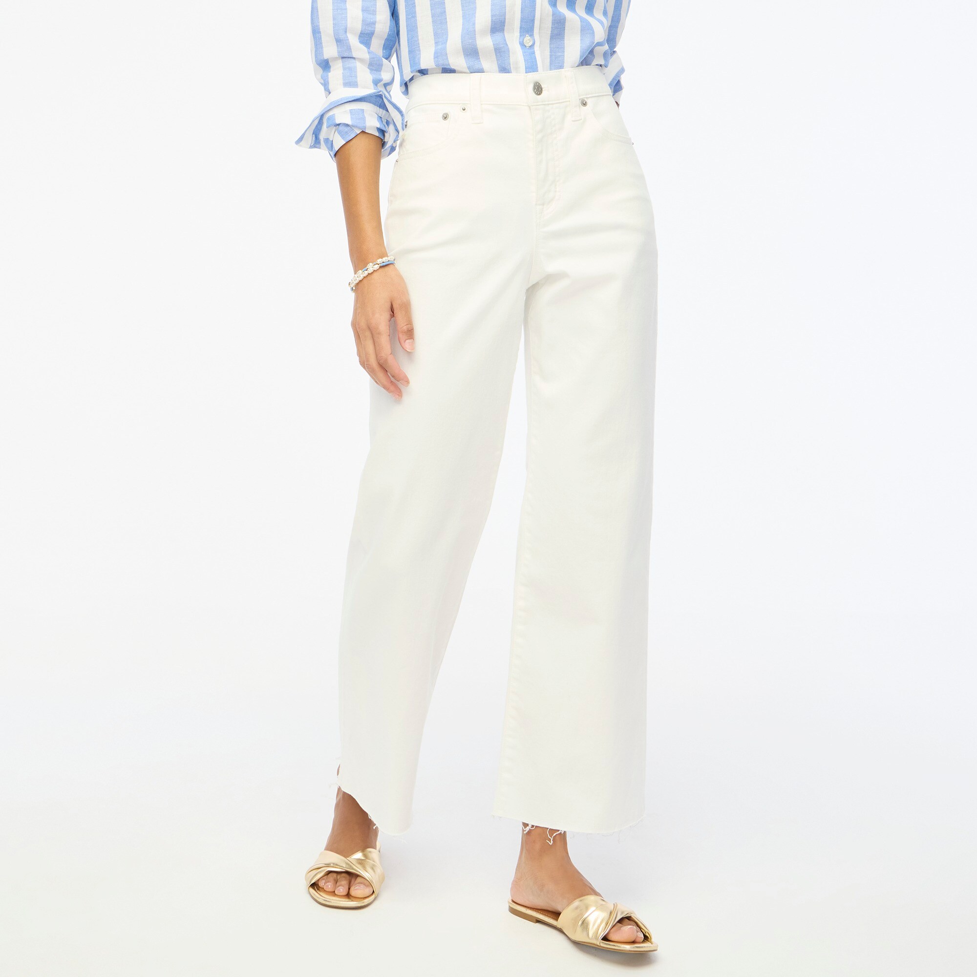 factory: wide-leg crop jean in all-day stretch for women