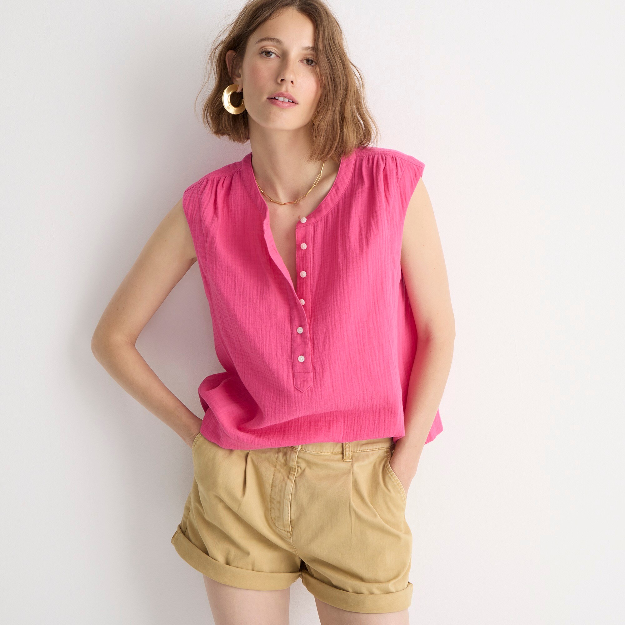 womens Cora top in soft gauze