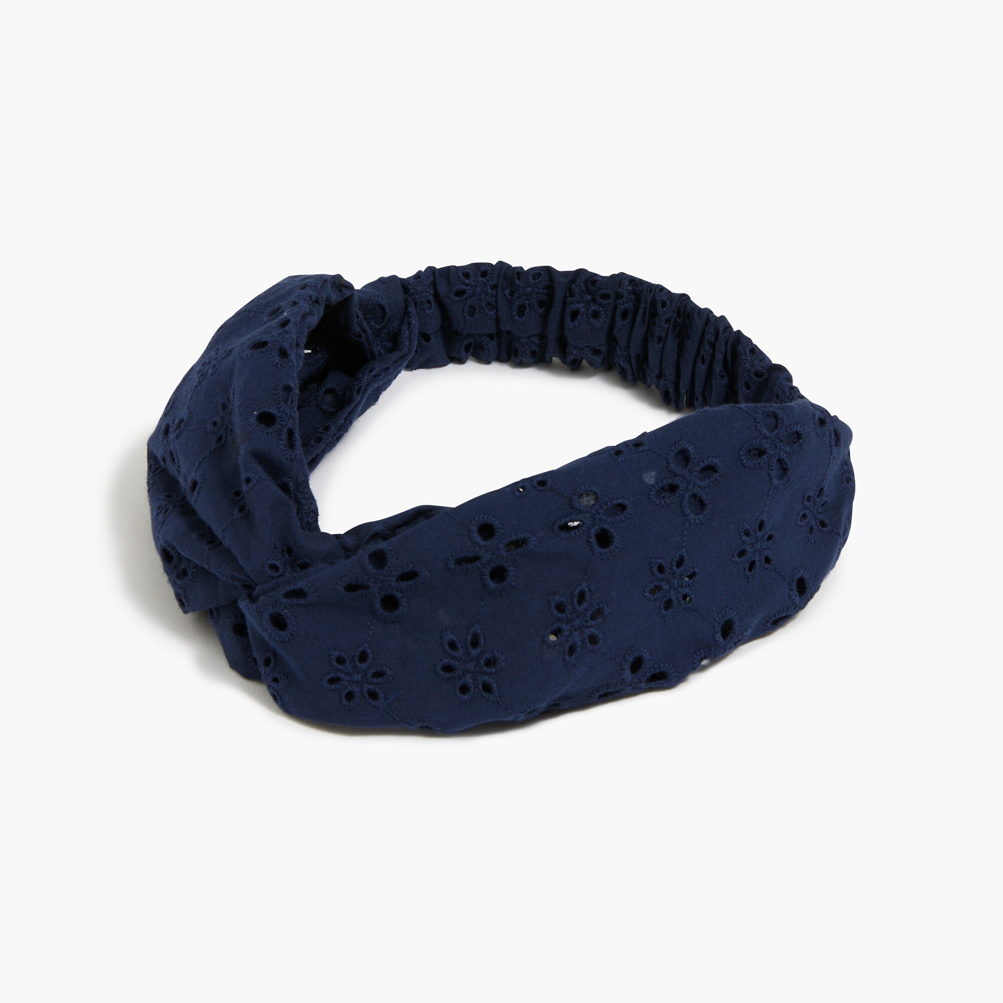 Twisted eyelet headband
