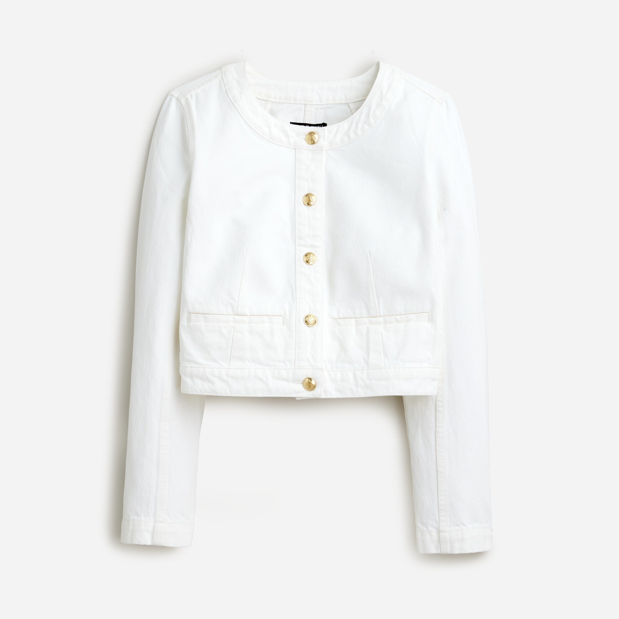 J.Crew Louisa Lady Jacket In White Denim For Women