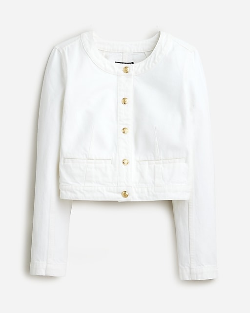 womens Louisa lady jacket in white denim