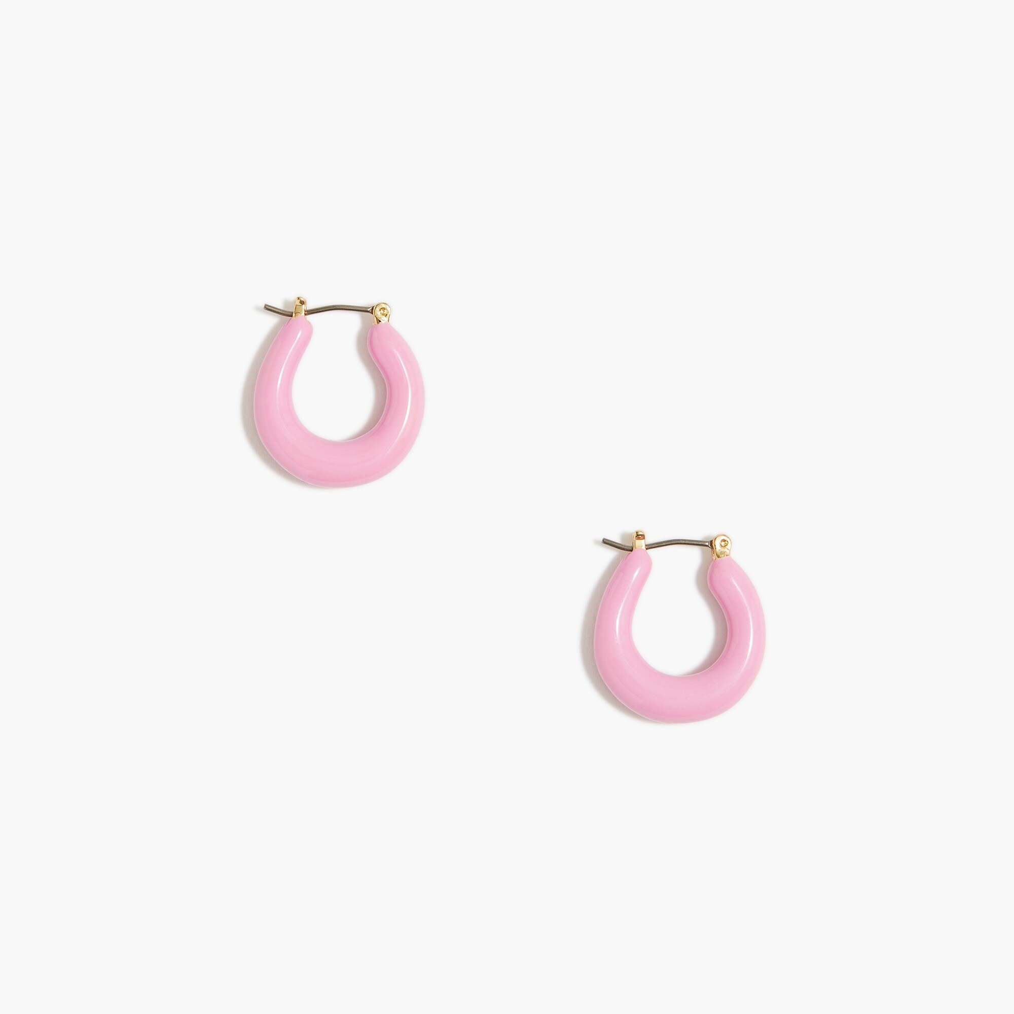 Enamel hoop earrings