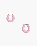 Enamel hoop earrings