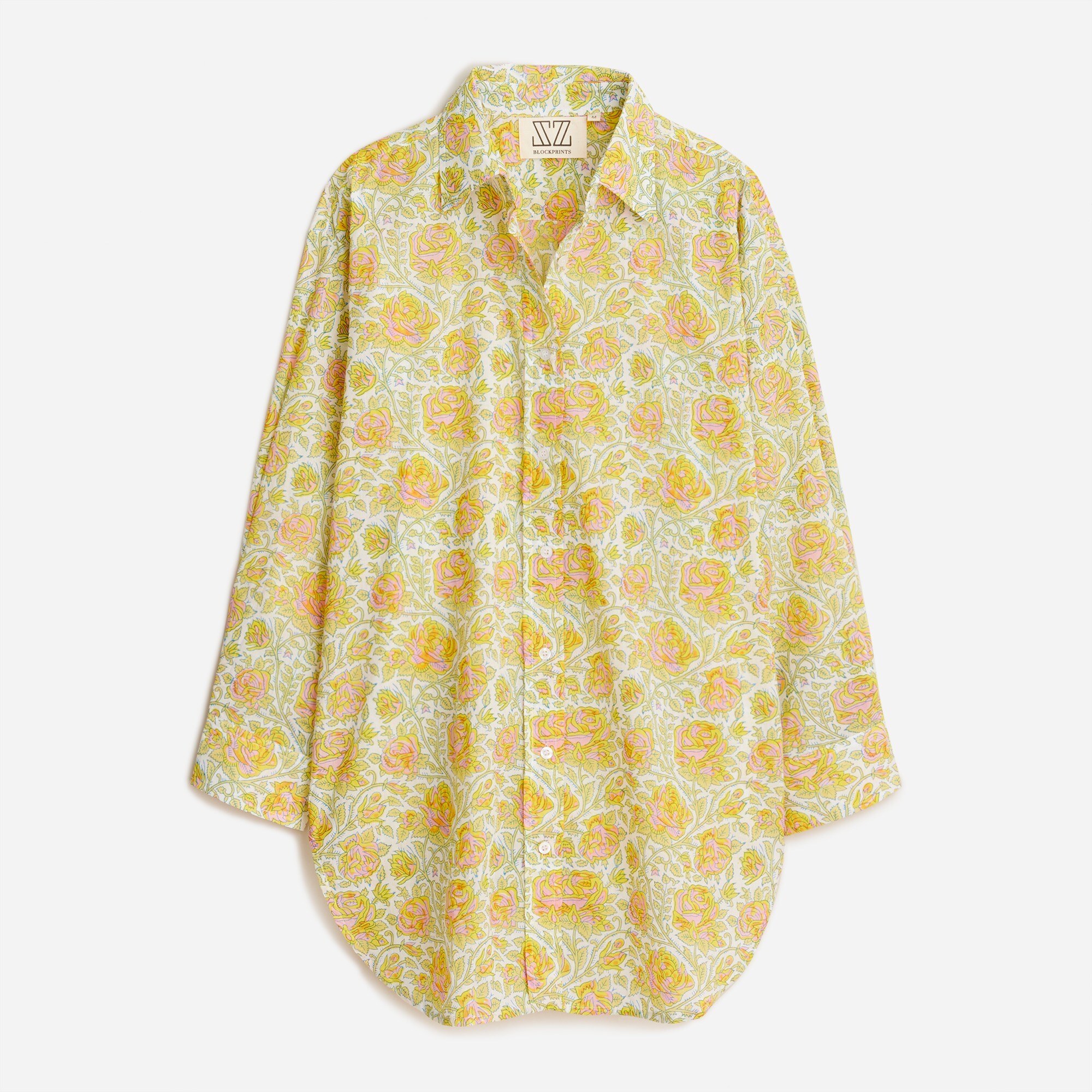 SZ Blockprints™ X J.Crew hand-block-printed oversized shirt