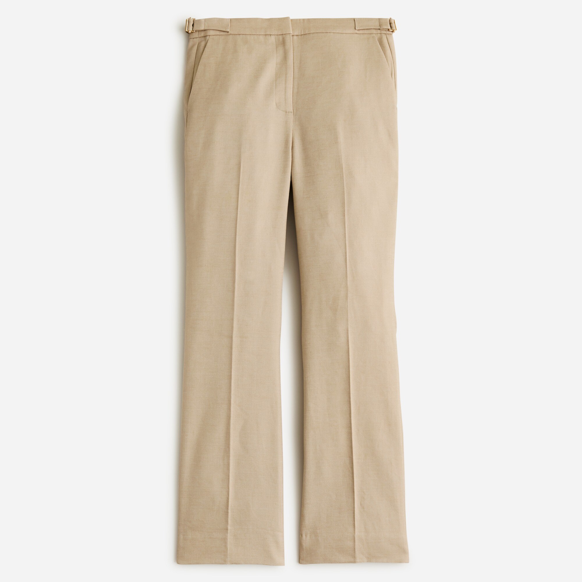 Slim-fit flare pant in stretch linen blend