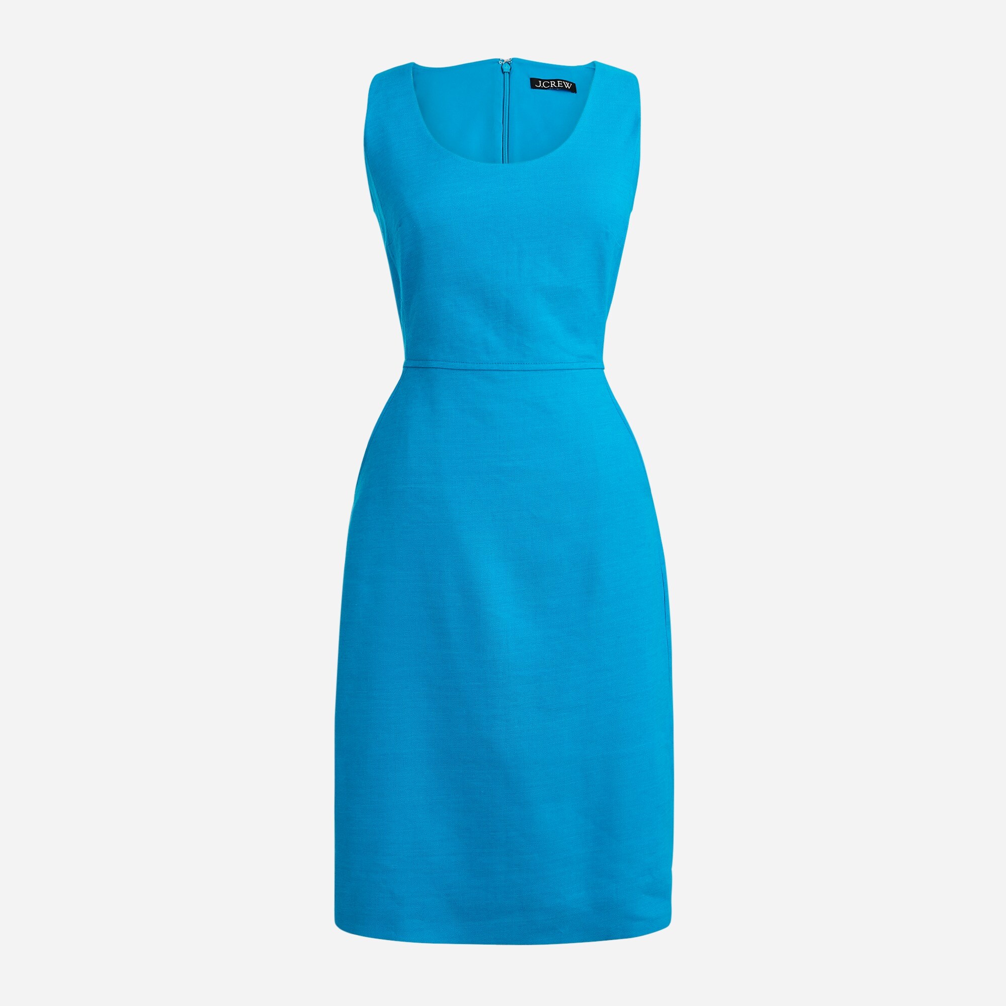 Scoopneck Resume Dress In Stretch Linen Blend For Women | J.Crew