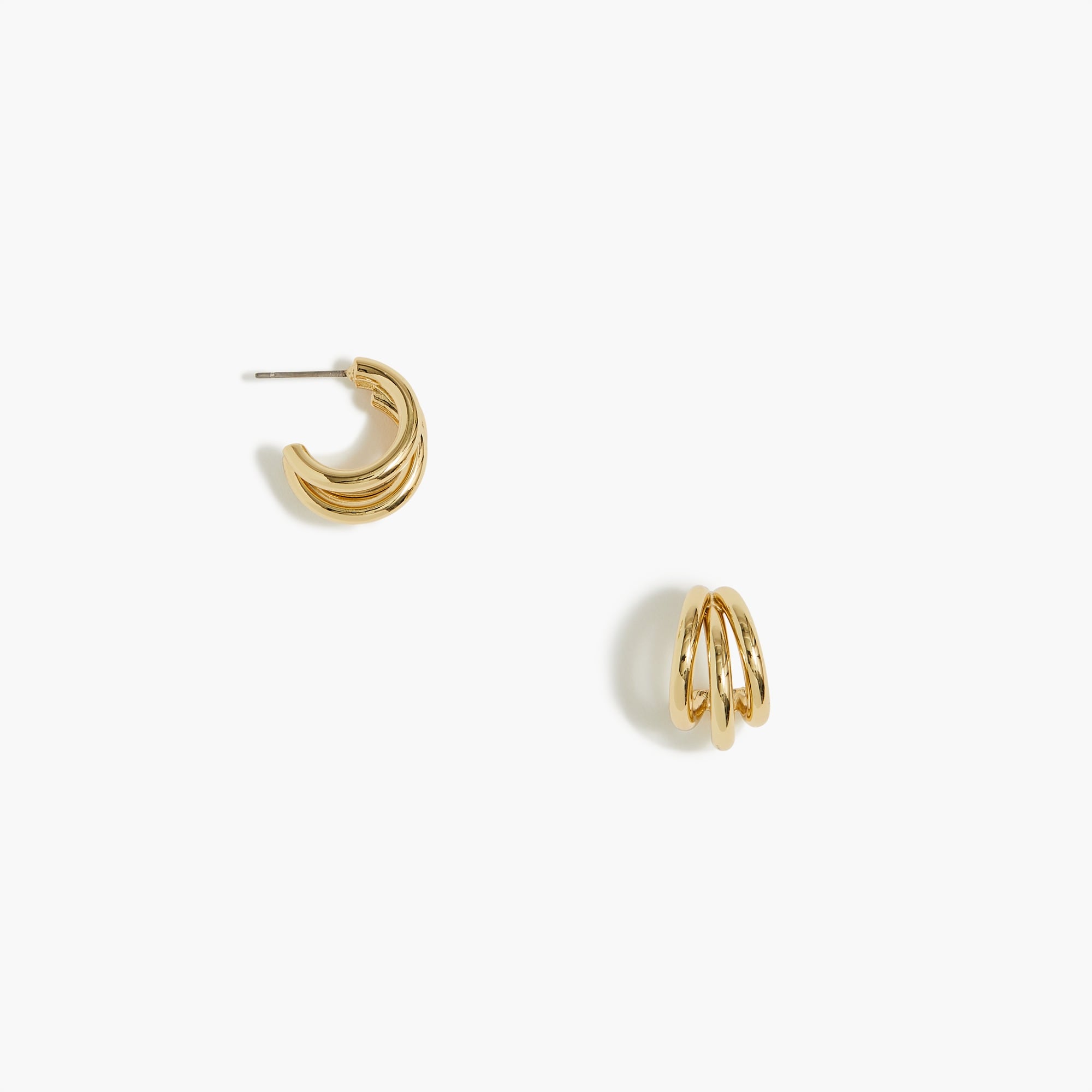 triple-hoop earrings for women