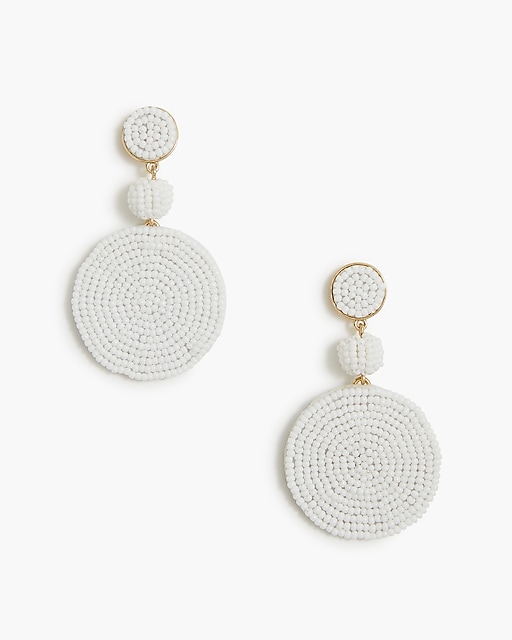 Large circle beaded statement earrings
