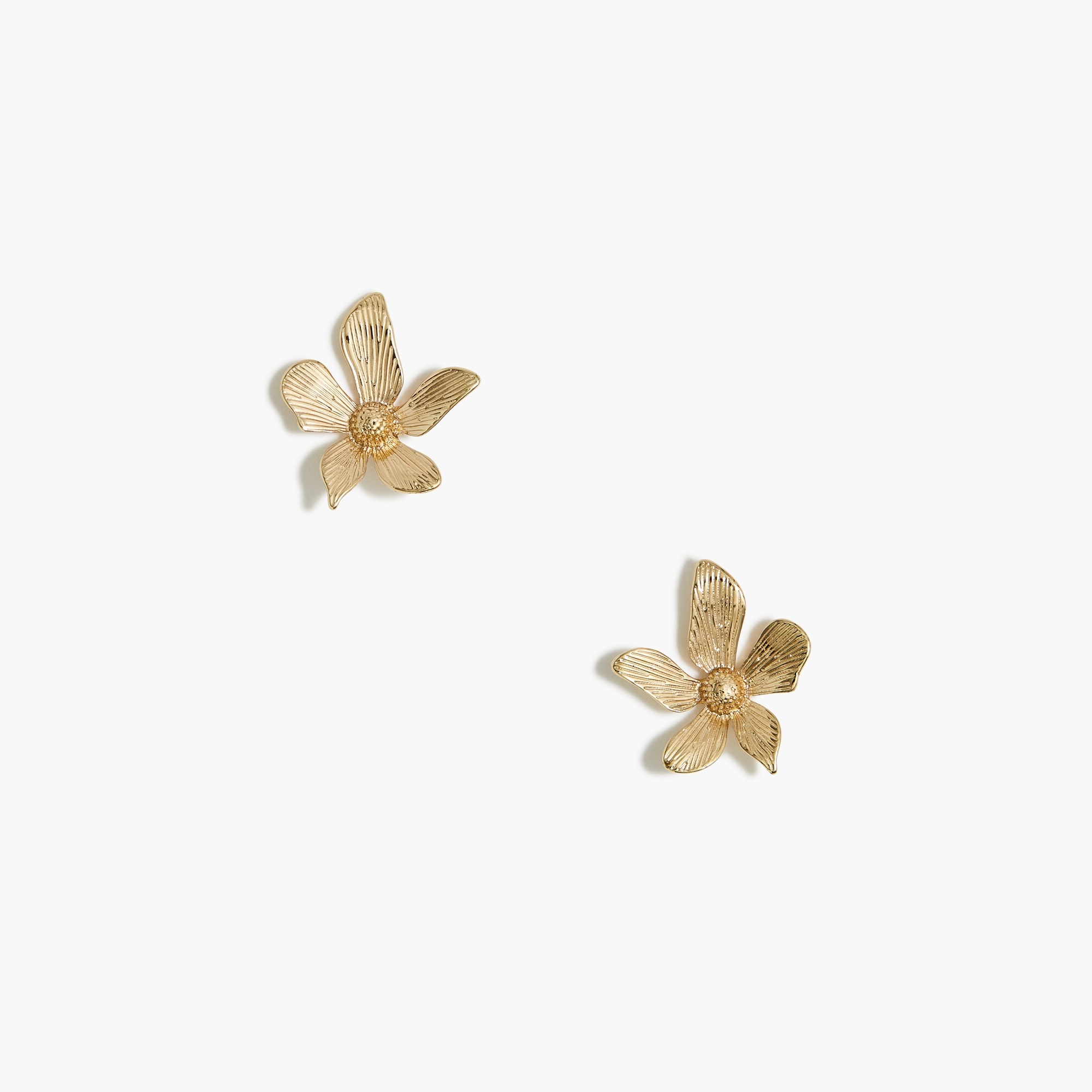 Large flower stud earrings