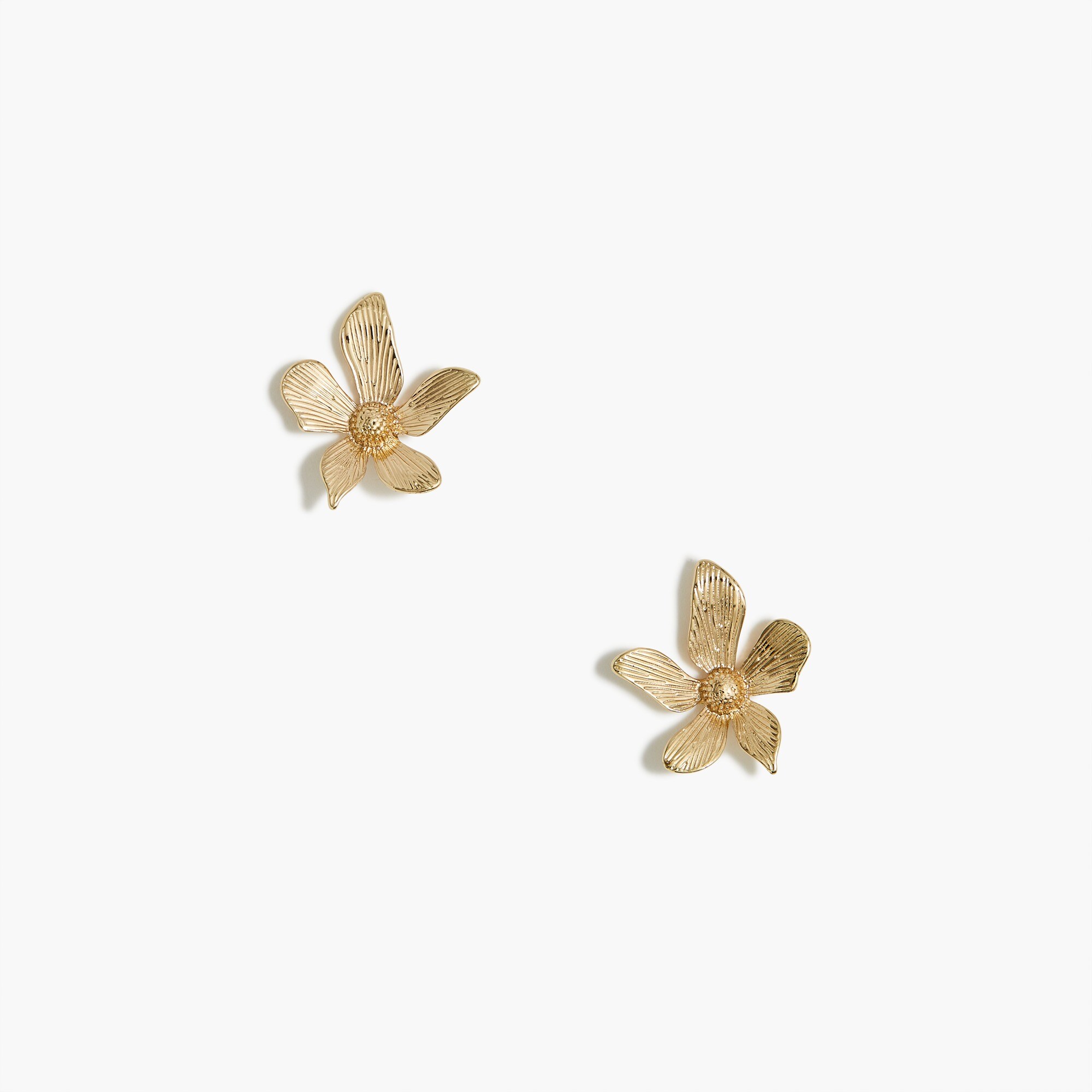Large flower stud earrings