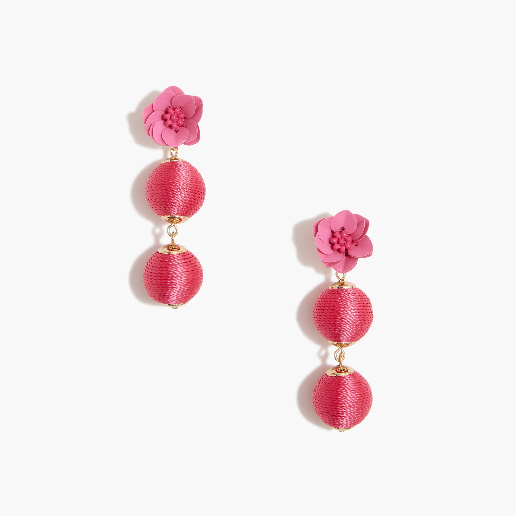 Wrapped floral earrings