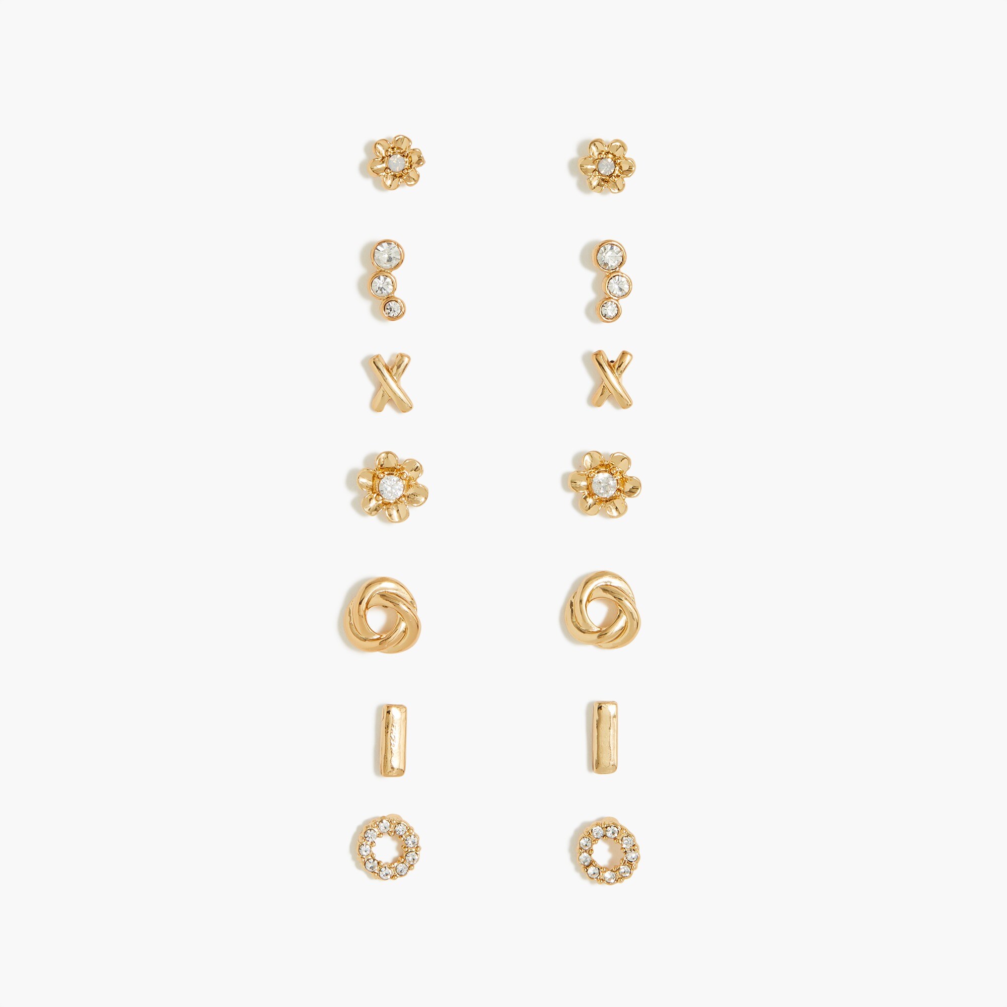 factory: floral stud pack for women, right side, view zoomed