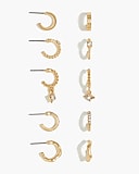 Small hoop earrings set-of-five